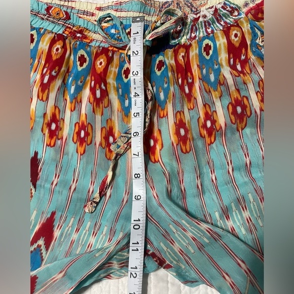 Johnny Was "Power Scarf" pants in Georgette with Mixed Prints Small - Picture 7 of 11